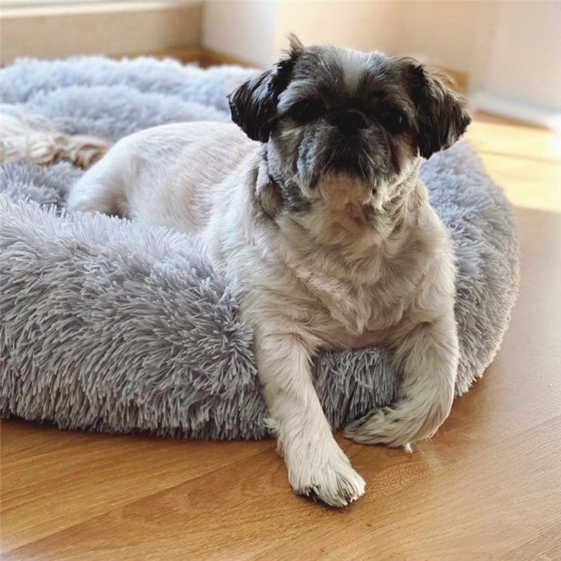 #1 Anxiety Reducing Dog Bed - Made of Soft Warm Fabric and Long Plush