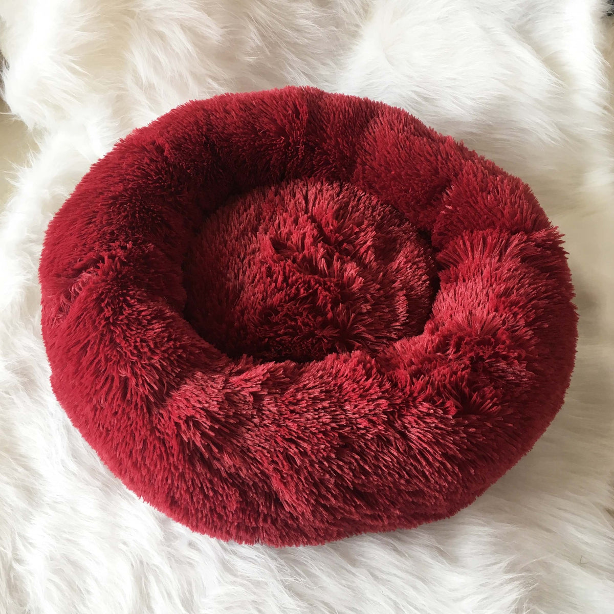 #1 Anxiety Reducing Dog Bed - Made of Soft Warm Fabric and Long Plush