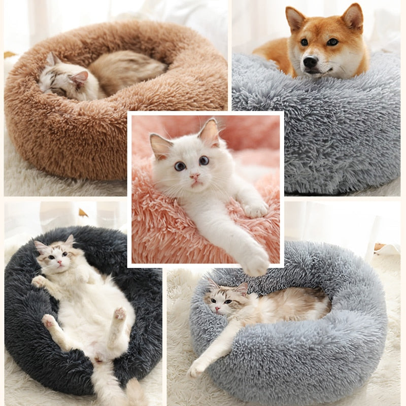 #1 Anxiety Reducing Dog Bed - Made of Soft Warm Fabric and Long Plush